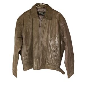 excelled brand faux leather snake‎ skin jacket Men XL